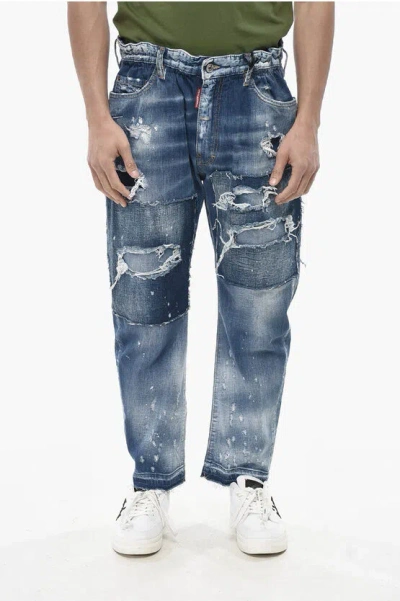 Dsquared2 Distressed Jeans Big Brother 22cm In Blue
