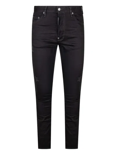 Dsquared2 Distressed Jeans In Black