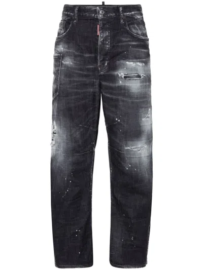Dsquared2 Distressed Jeans In Black