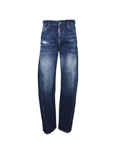 Dsquared2 Distressed Jeans In Blue