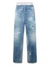 Dsquared2 Distressed Jeans In Blue