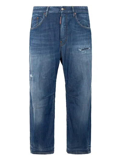 Dsquared2 Denim Jeans Five Pockets Belt Loops In Blue