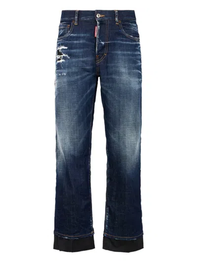 Dsquared2 Distressed Jeans In Blue