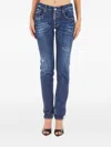 Dsquared2 Distressed Jeans In Blue