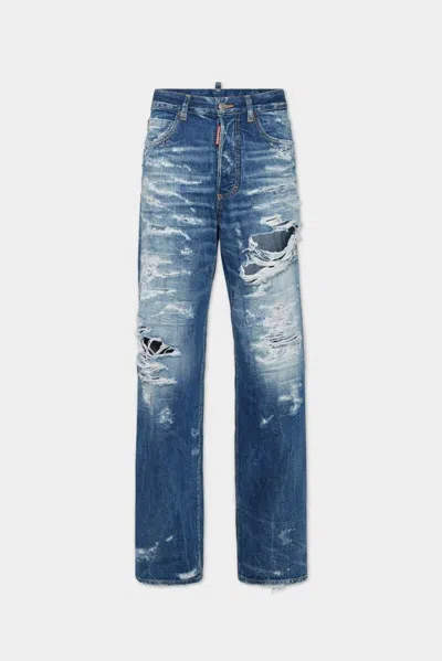 Dsquared2 Distressed Jeans In Blue