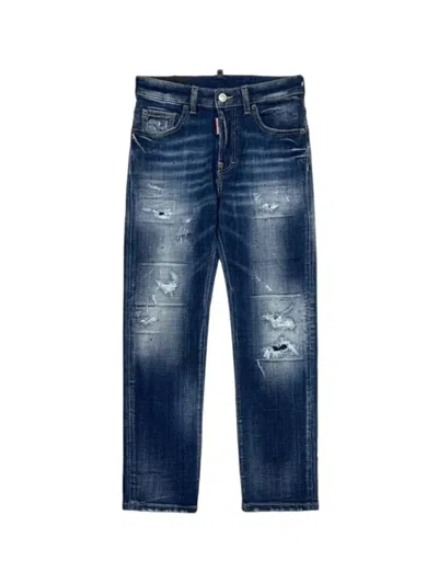Dsquared2 Kids' Distressed Jeans In Blue