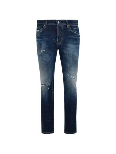 Dsquared2 Distressed Jeans In Blue
