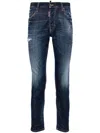 Dsquared2 Distressed Skinny Jeans In Blue