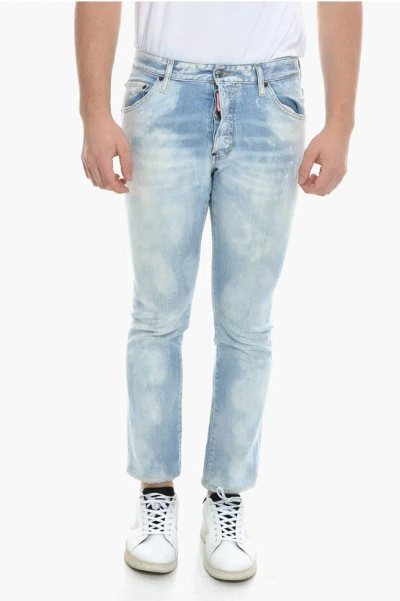 Dsquared2 Distressed Jeans Cool Guy With Light Wash 15cm In Blue