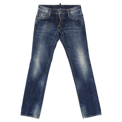 Dsquared2 Distressed Jeans In Blue Cotton