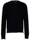 Dsquared2 Destroyed Sweaters And Cardigans Black In Black