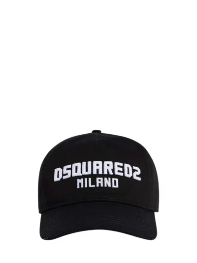 DSQUARED2 DSQUARED2 DISTRESSED LOGO CAP WITH ADJUSTABLE STRAP