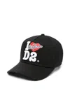 Dsquared2 Distressed Logo-detail Baseball Cap In Black