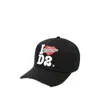 Dsquared2 Distressed Logo Embroidered Baseball Cap In Black