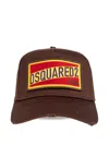 Dsquared2 Distressed Logo-patch Baseball Cap In Brown