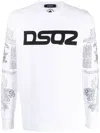 Dsquared2 Distressed-logo-print Sweatshirt In White
