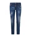 Dsquared2 Distressed Low-rise Jeans In Blue