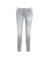 Dsquared2 Distressed Low-waist Skinny Jeans In White