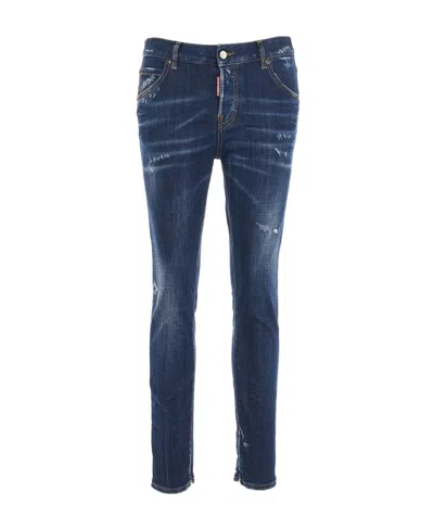 Dsquared2 Stretch Denim Jennifer Jeans In Blue