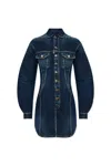 Dsquared2 Bustier Denim Long Sleeved Mini Dress