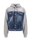 DSQUARED2 DISTRESSED PANELLED HOODIE