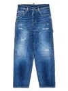 Dsquared2 Distressed Panelled Jeans In 蓝色