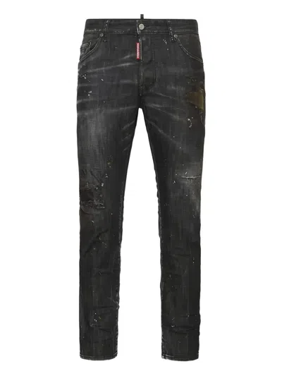 DSQUARED2 DISTRESSED PATCH JEANS