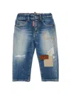 Dsquared2 Distressed Patchwork Jeans In Blue
