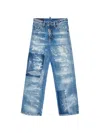 Dsquared2 Distressed Patchwork Jeans In Multi