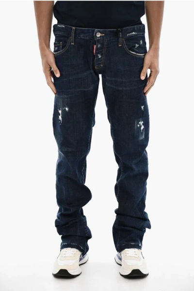 Dsquared2 Distressed Shampei Jeans With Visible Stitching