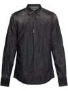 Dsquared2 Denim Western Shirt With Snap Buttons In Black