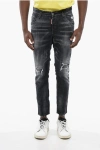 Dsquared2 Distressed Skater Denims With Stonewash Effect