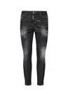 Dsquared2 Distressed Skater Jeans In Black