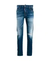 Dsquared2 Distressed Skater Jeans In Blue