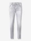 Dsquared2 Distressed Skater Jeans In Gray