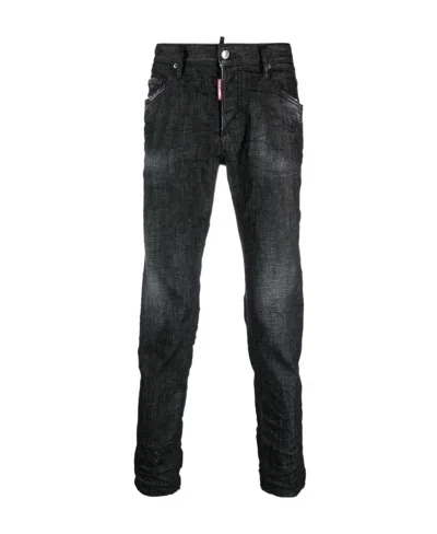 DSQUARED2 DSQUARED2 LOGO PATCH DISTRESSED SKINNY JEANS