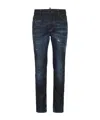 Dsquared2 Distressed Skinny-cut Jeans In Black