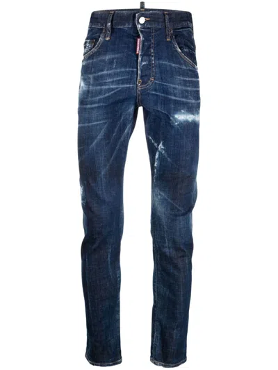 Dsquared2 Distressed Skinny-cut Jeans For Chic Men's Style