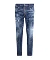 Dsquared2 Dsquared Men Straight Jeans With A Lived-in Effect In Blue