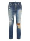 Dsquared2 Distressed Skinny Jeans In Blue
