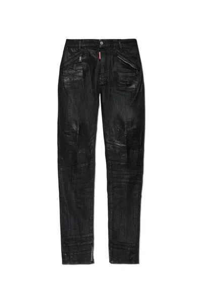 Dsquared2 Tidy Biker Jeans In Black