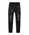 Shop Dsquared2 Distressed Skinny Jeans In Black