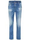 Dsquared2 Distressed Skinny Jeans In Blue