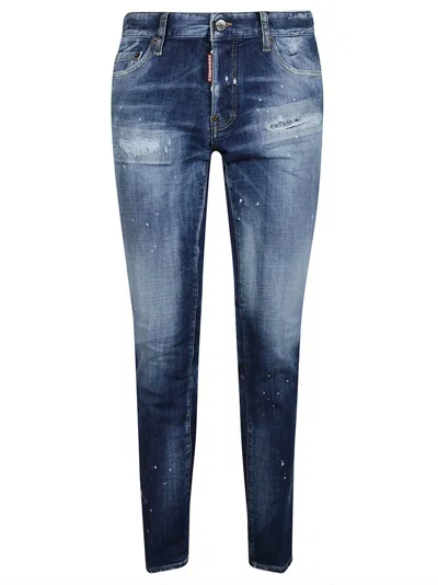 Dsquared2 Distressed Skinny Jeans In Blue