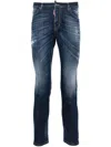 Dsquared2 Distressed Skinny Jeans In Blue