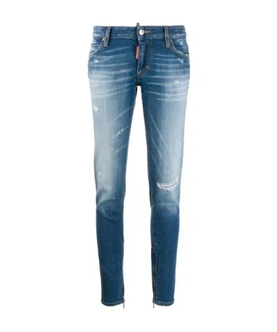 DSQUARED2 DSQUARED2 MID-RISE DISTRESSED SKINNY JEANS