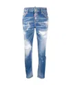 Dsquared2 Distressed Skinny Jeans In Blue