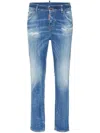 Dsquared2 Distressed Skinny Jeans In Blue