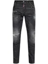 Dsquared2 Distressed Skinny Jeans In Grey
