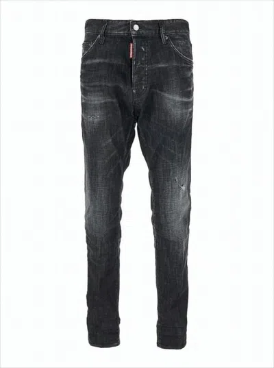 DSQUARED2 DISTRESSED SLIM FIT DENIM PANTS